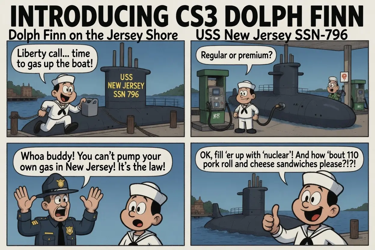 Submarine humor cartoon - CS3 Dolph